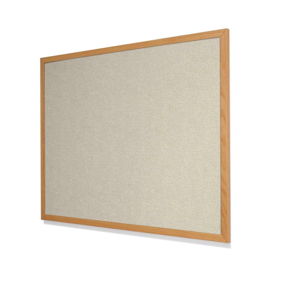 Guilford of Maine FR701 Eggshell Cork Board with Narrow Red Oak Frame